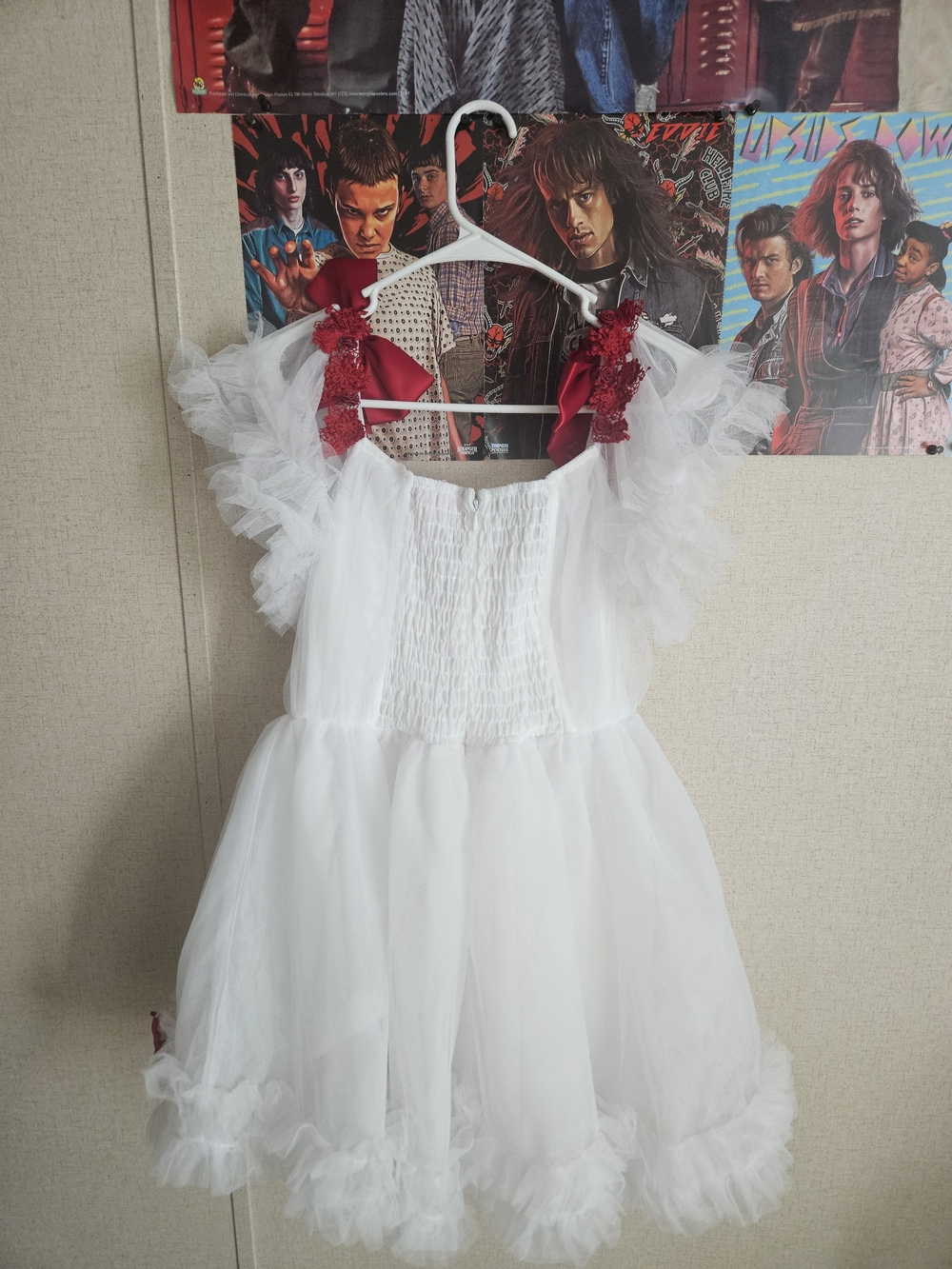 Sugar Thrillz Coquette Tulle BabyDoll Dress Red Bow Puff Sleeve Mini Dollcore - Picture 3 of 3